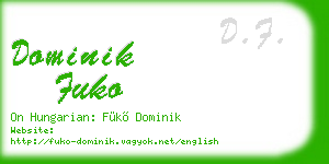 dominik fuko business card